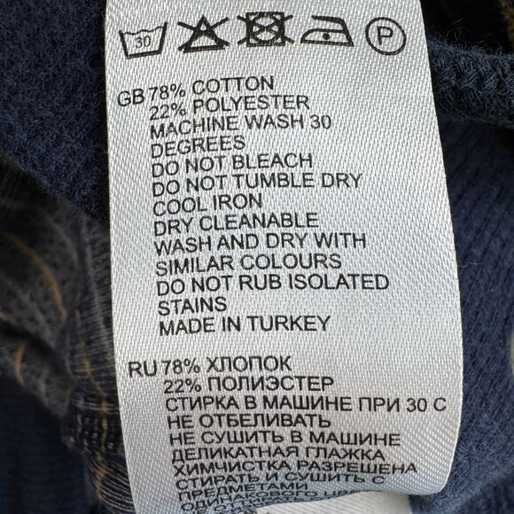 Reiss Mens Velour Casual Shorts Size L Stripe Drawstring Casual Summer Blue - Picture 6 of 7